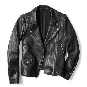 Frank and Oak Black Leather Jacket - Size L